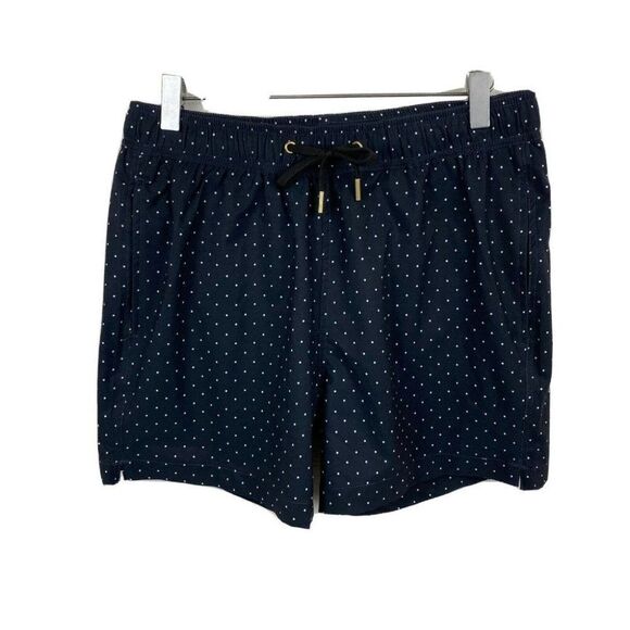 WeWoreWhat Boyfriend Swim Bottoms S Mens Black Micro Polka Dot Mesh Lining - Picture 1 of 8